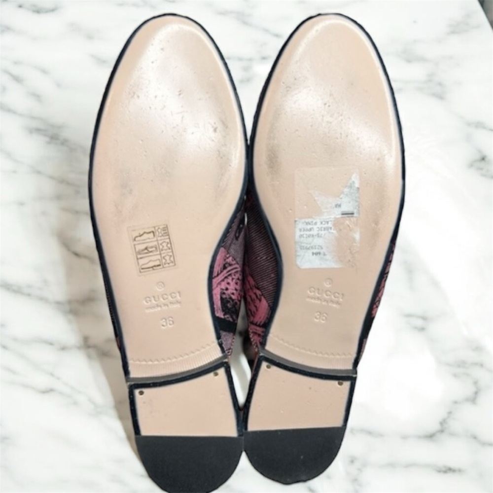 GUCCI Saint Romain Princetown Horsebit Mules Slides Pink EU 36 US 6 - Picture 6 of 9